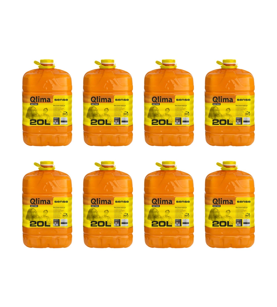 Combustibile liquido per stufe 8 taniche - qlima sense, 160 litri.